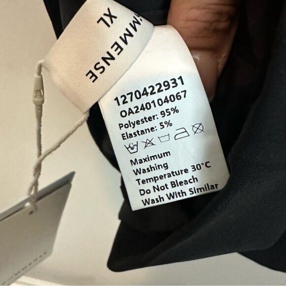 Commence Short Sleeve Mock Neck Dress Elegant Black Women's Dress Size XL NWT - Picture 10 of 12